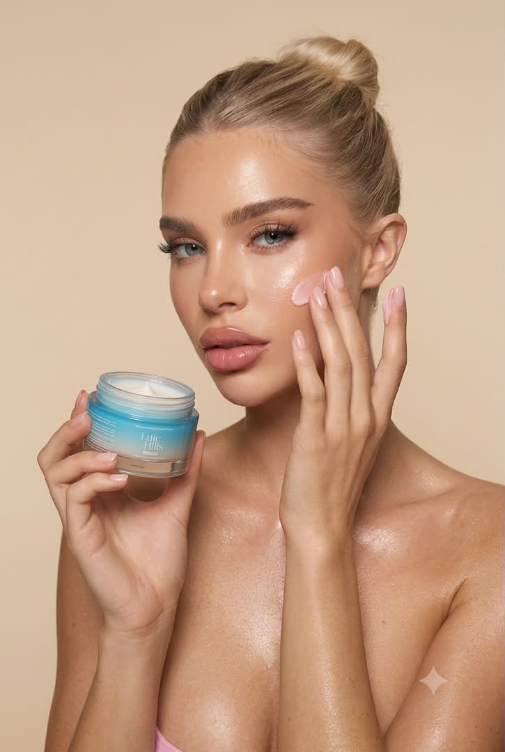 Moisturizer applied to skin