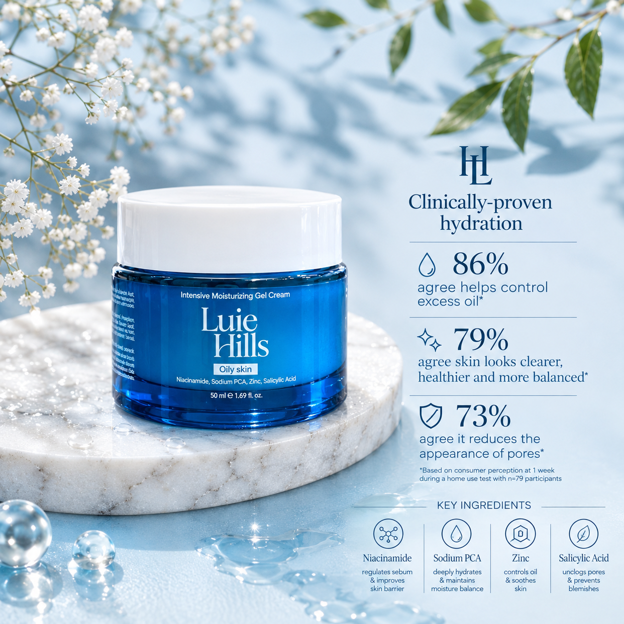 Luie Hills Gel Cream for Oily Skin